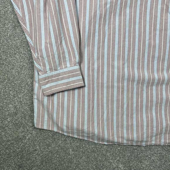 L.L. Bean Button Down Dress Shirt Men's Size 2XLT Red Blue Striped Long Sleeve - Picture 13 of 13